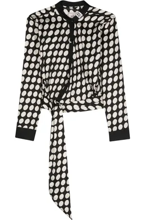 Maison Mihara Yasuhiro Camicia a pois con dettaglio foulard
