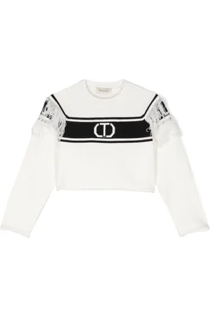 Twin-Set Maglione con logo a intarsi