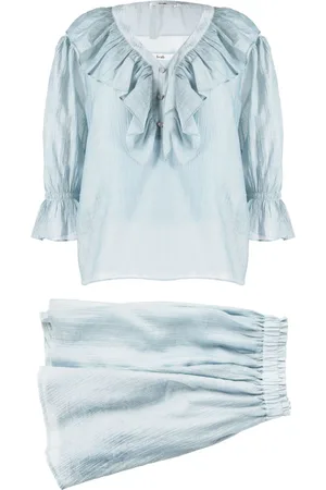 B+AB Set top e shorts con scollo a V