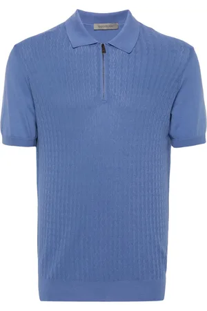 corneliani Polo con effetto jacquard