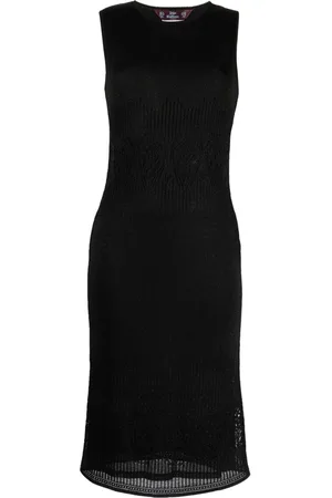 John Galliano Abito midi smanicato lamé Pre-owned 1990