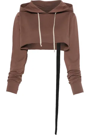 Rick Owens Felpa con cappuccio crop