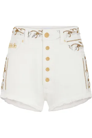 Paco rabanne Shorts denim con ricamo