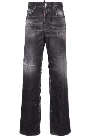 Dsquared2 Jeans dritti con effetto vissuto