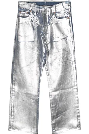 DOUBLET Jeans Silver metallizzati
