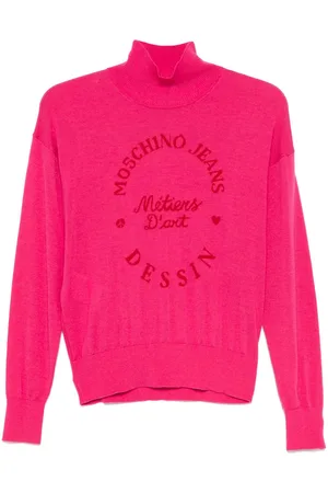 Moschino Maglione con logo a intarsi