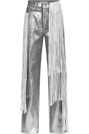 AREA Jeans dritti con frange