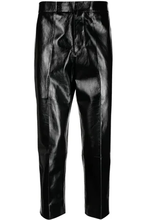 SAPIO Pantaloni crop in pelle