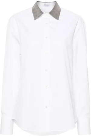 Brunello Cucinelli Camicia con collo Monili