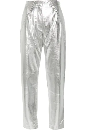 IRO Pantaloni affusolati metallizzati