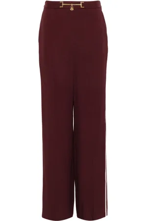 Elisabetta Franchi Pantaloni a palazzo con morsetto