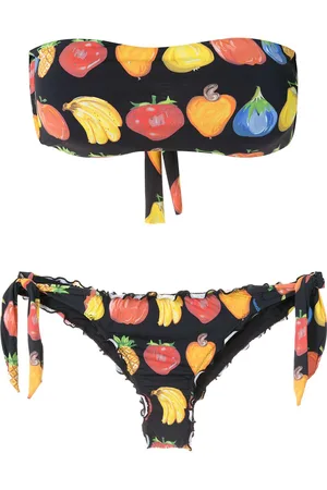 AMIR SLAMA Set bikini Frufru con stampa