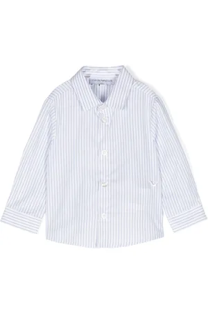 Emporio Armani Camicia a righe con ricamo