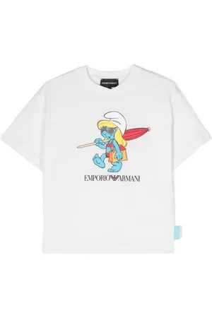 Emporio Armani T-shirt con stampa The Smurfs