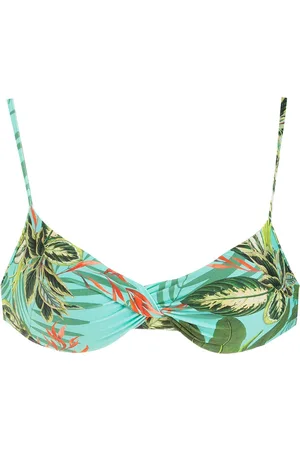 Lygia & Nanny Top bikini Cassis con stampa tropicale
