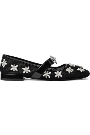 VERSACE Ballerine Gianni Ribbon con cristalli