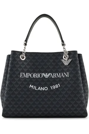 Emporio Armani Borsa tote Milano 1981 con stampa