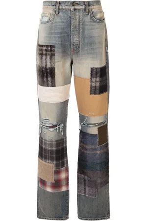 AMIRI Jeans dritti con design patchwork