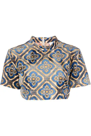 Etro Top crop con stampa