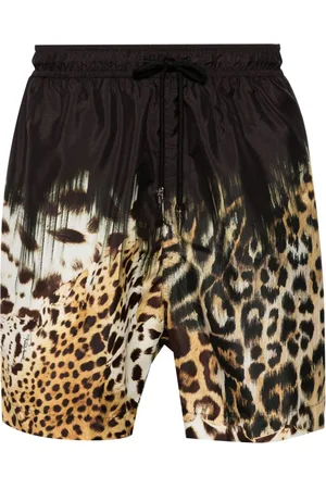 Roberto Cavalli Costume da bagno leopardato con dettaglio Tiger Tooth