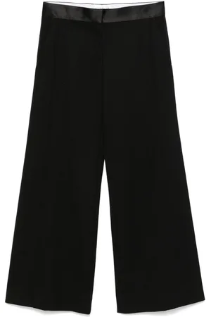 Victoria Beckham Pantaloni con bordo satinato