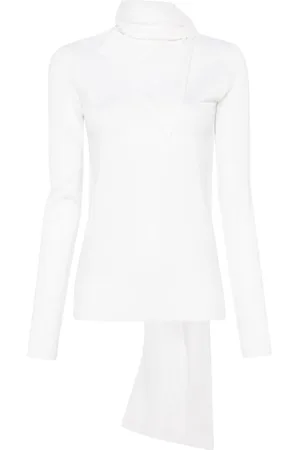 Totême Maglione con sciarpa drappeggiata