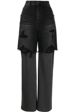 GOEN.J Jeans dritti con effetto vissuto