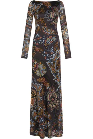 Etro Abito lungo con stampa paisley