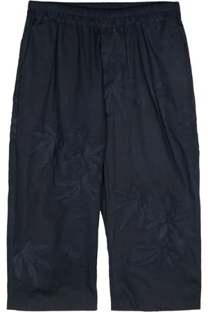 BY WALID Pantaloni crop con ricamo