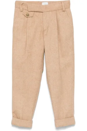 ELEVENTY Pantaloni con motivo a spina di pesce
