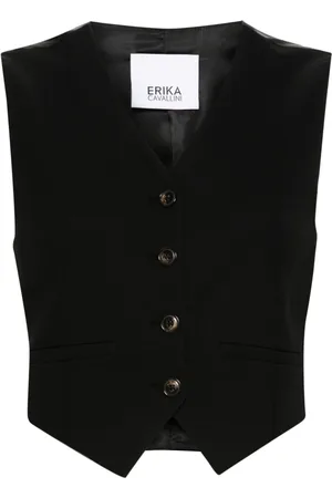 ERIKA CAVALLINI Gilet monopetto crop