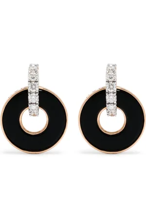 Ponte Vecchio Orecchini in oro 18kt con onice e diamante