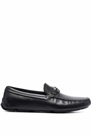 Giorgio Armani Mocassini con placca logo in pelle