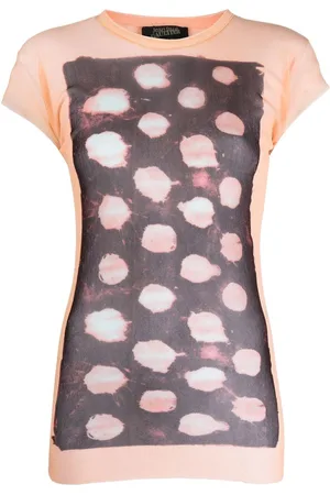 Jean Paul Gaultier T-shirt a strati con stampa astratta anni 
