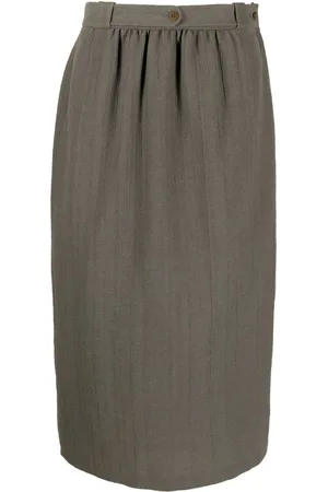 Giorgio Armani Gonna dritta con arricciatura Pre-owned anni 