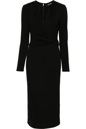 Giorgio Armani Abito midi a maniche lunghe