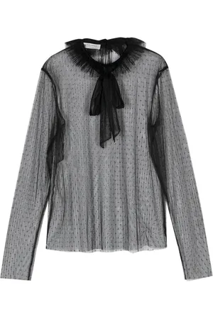 Serafini Blusa in tulle point d