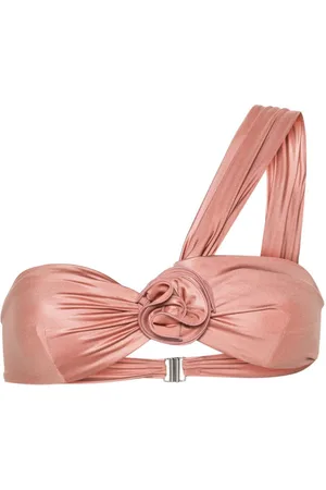 MAGDA BUTRYM Top bikini monospalla con applicazione