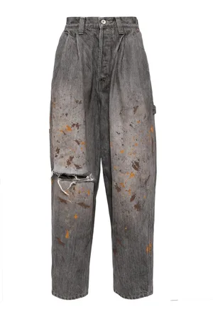 DOUBLET Jeans affusolati con stampa
