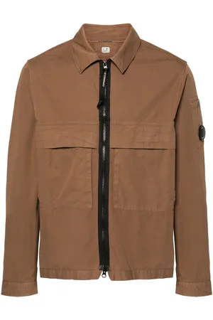 C.P. Company Giacca-camicia in gabardine con zip