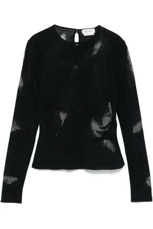 Alexander McQueen Blusa con piume