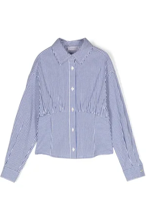 MONNALISA Camicia a righe con placca logo