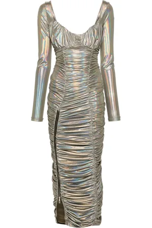 MITILIANE COUTURE Abito lungo con effetto olografico