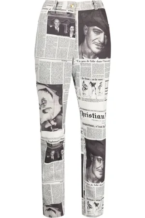 Dior Jeans slim con stampa Newspaper anni 2000