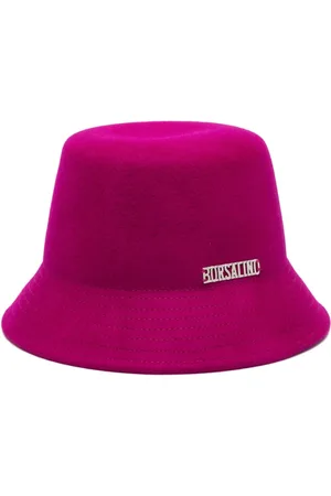 Borsalino Cappello bucket con placca logo