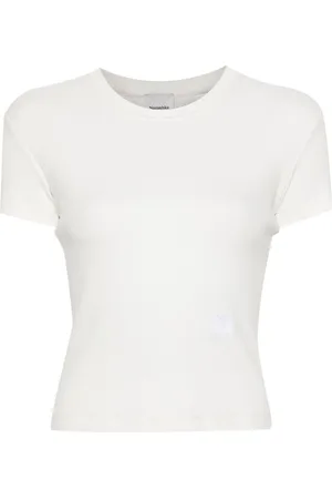Nanushka T-shirt a coste con ricamo