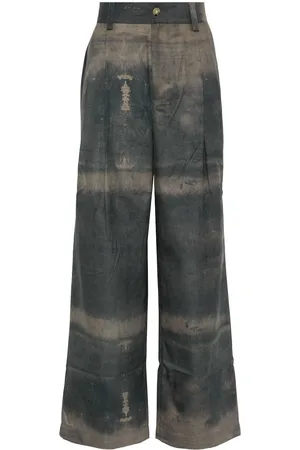 Feng Chen Wang Pantaloni con motivo astratto