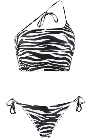 The Attico Bikini asimmetrico con stampa