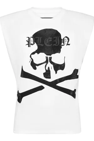 Philipp Plein Canotta Skull con strass