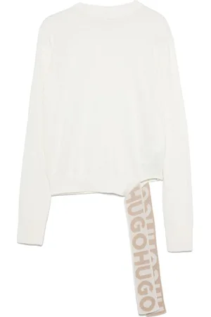 HUGO BOSS Maglione con logo a intarsi